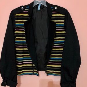 Pronto Denim Colored Stripe Jacket